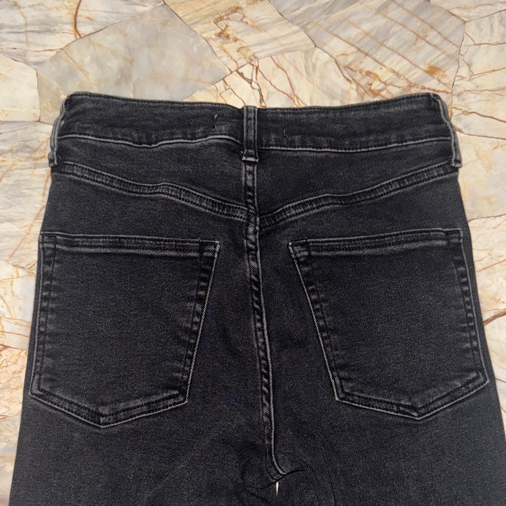 We The Free Black Cropped Jeans with Frayed Hem - Picture 3 of 4